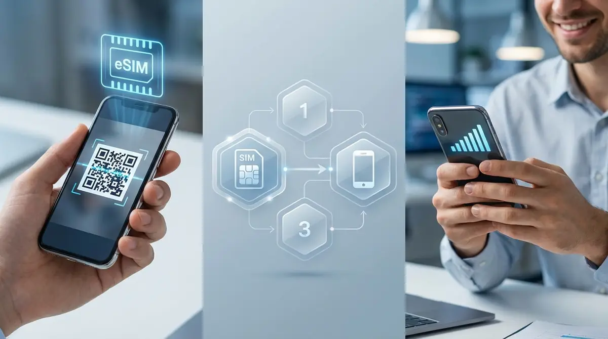 eSIM利用開始までの流れ【3ステップ】