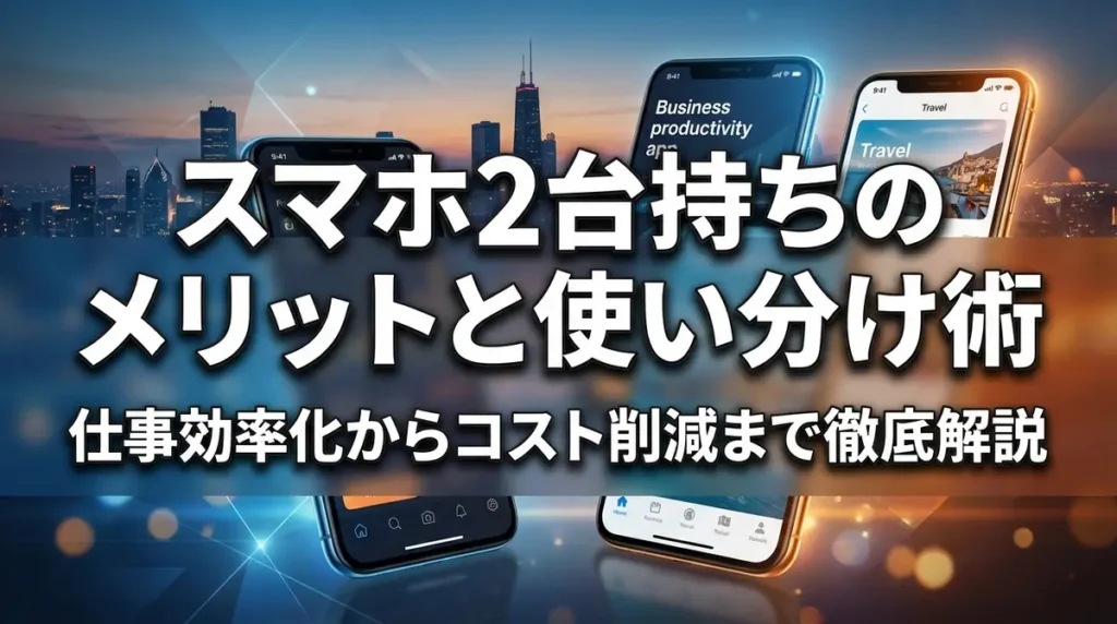 スマホ2台持ちのメリットと使い分け術｜仕事効率化からコスト削減まで徹底解説