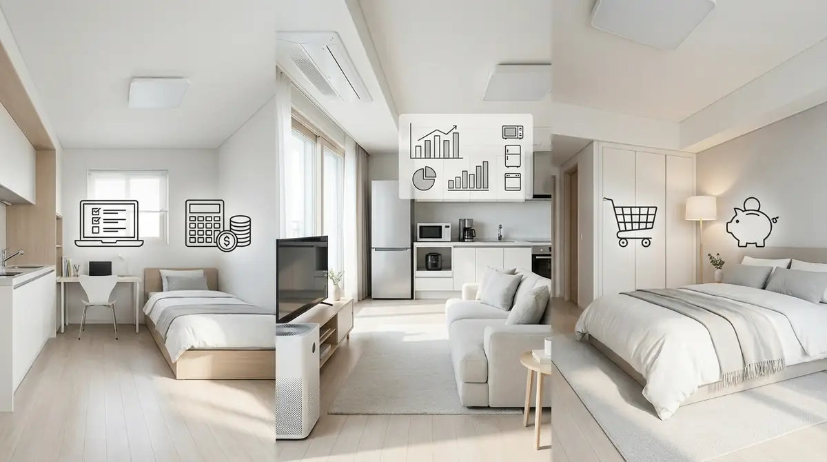 【部屋タイプ別】必要な家電リストと予算シミュレーション