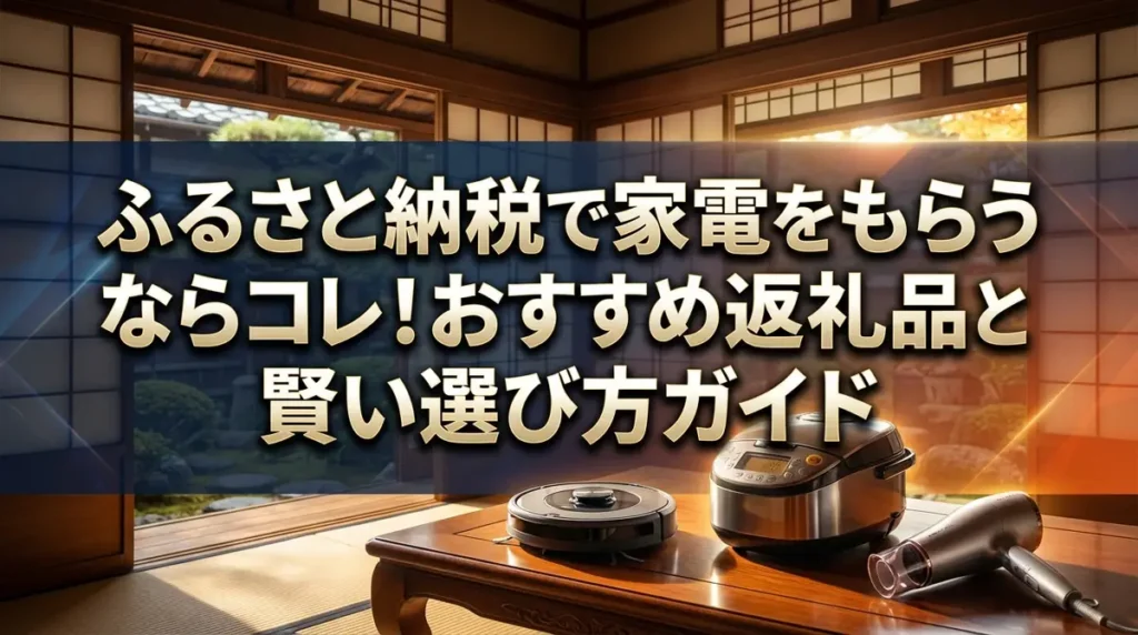 ふるさと納税で家電をもらうならコレ！おすすめ返礼品と賢い選び方ガイド