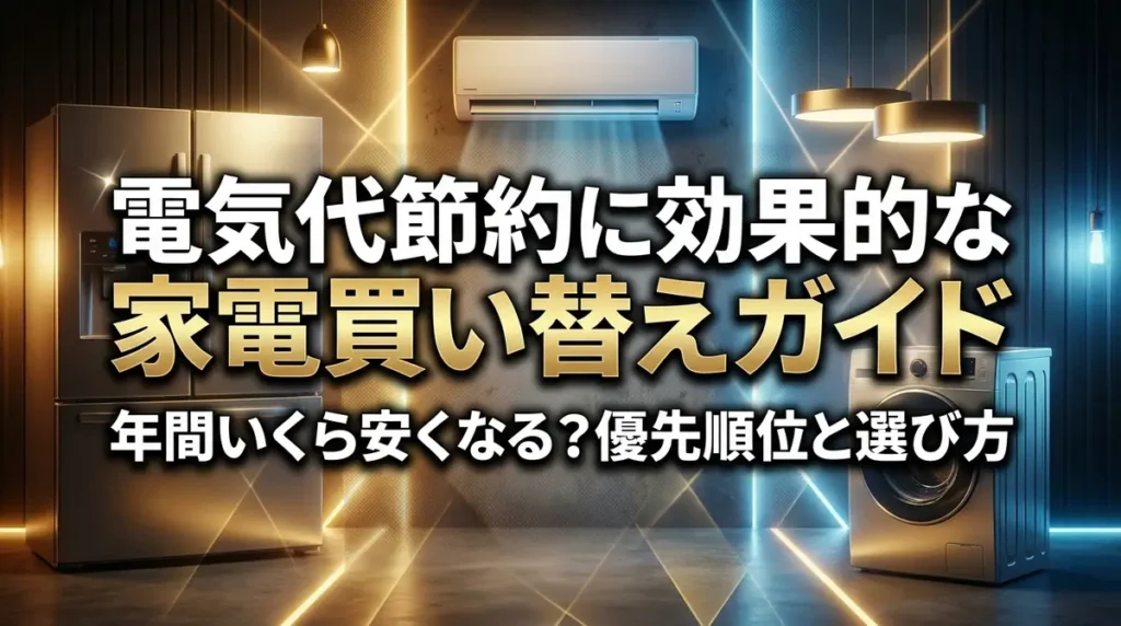 電気代節約に効果的な家電買い替えガイド｜年間いくら安くなる？優先順位と選び方