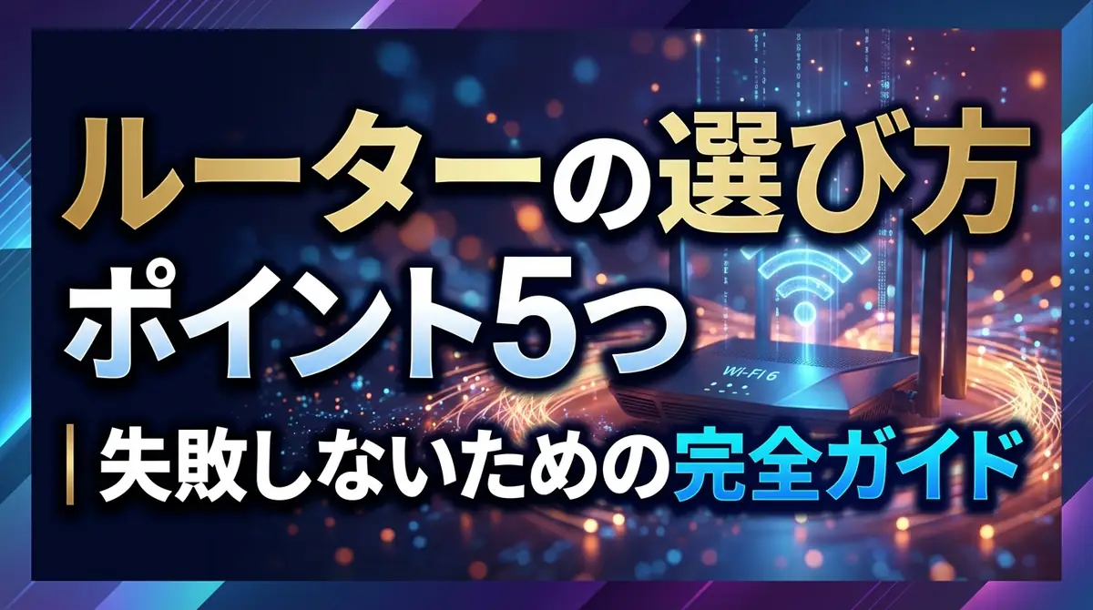 ルーターの選び方ポイント5つ|失敗しないための完全ガイド
