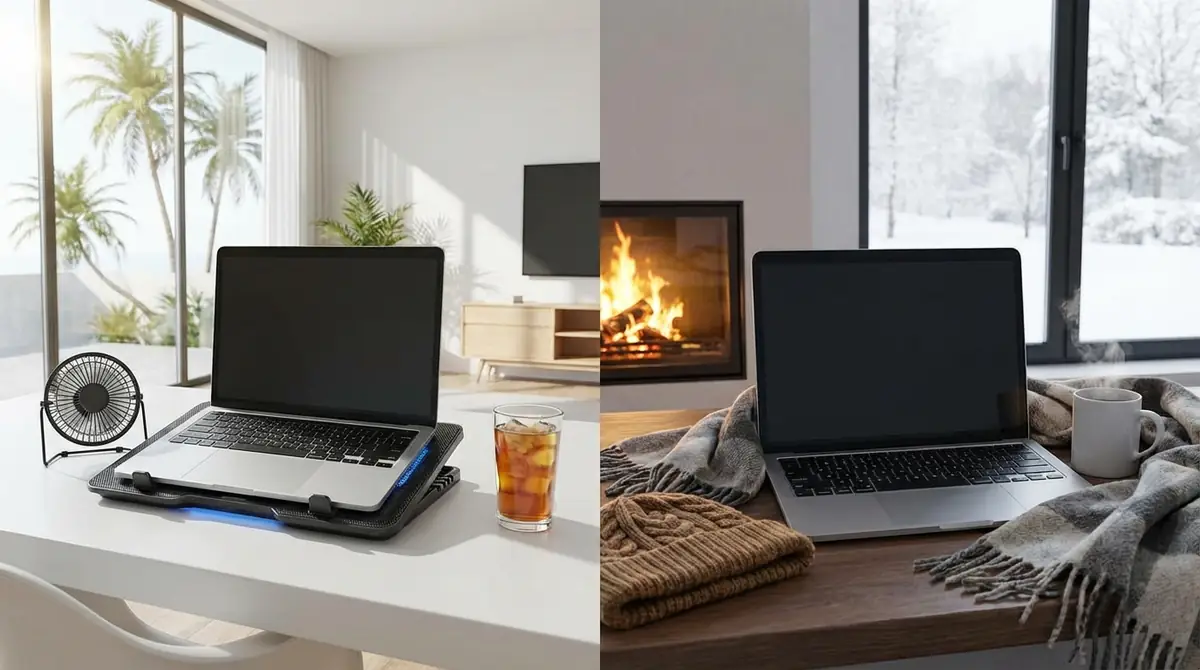 【季節別】夏場・冬場のノートPC熱対策